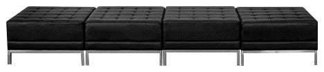 Hercules Imagination Series Black Leather Four Seat Bench