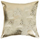 HomeRoots 18" x 18" x 5" Gray And Gold Cowhide Pillow