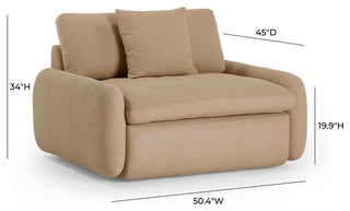 Rachelle Boucle Lounge Chair, Tan