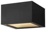 Outdoor Kube Flush Mount in Satin Black
