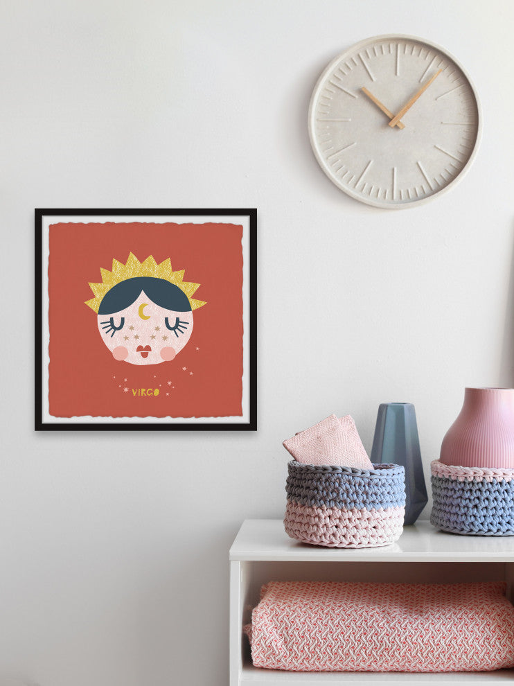 "Virgo" Framed Painting Print, 18x18