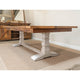 Avon Reclaimed Barnwood Dining Table, Trestle Base, Natural, 48x102, 2 Bb Ext