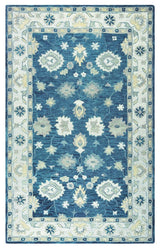 Rizzy Home Leone LO9993 Blue Traditional Motifs Area Rug, Rectangular 5'x8'