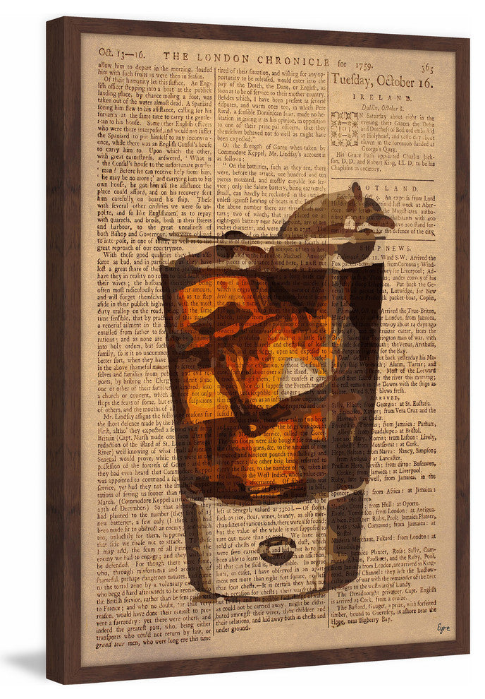 "Rum & Coke" Framed Painting Print, 24"x36"