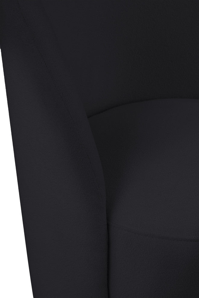 Hautely Boucle Fabric Upholstered Accent Chair, Black