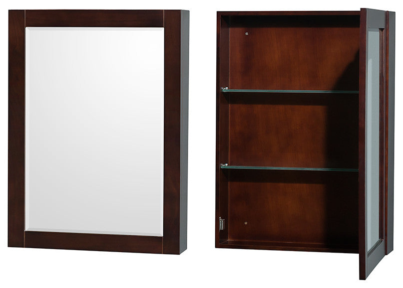 60"SGL Vanity Espresso, Carrara Cult. Marble Countertop, Sink, Med. Cabinet