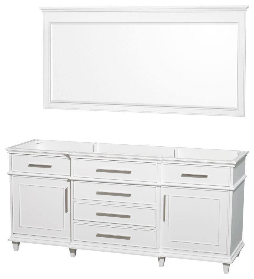 Berkeley Double Bathroom Vanity With Mirror, 72"