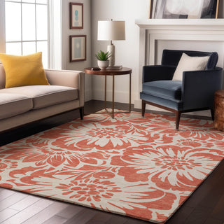 Premium Machine Washable Mayfield AMF551 Salmon 3' x 5' Rug