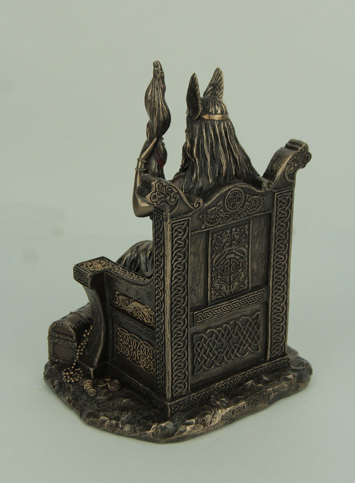 Frigga Norse Goddess Of Love Marriage and Destiny Sitting On Throne Statue