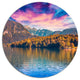 Bohinj Lake In Triglav National Park, Landscape Round Wall Art, 23"