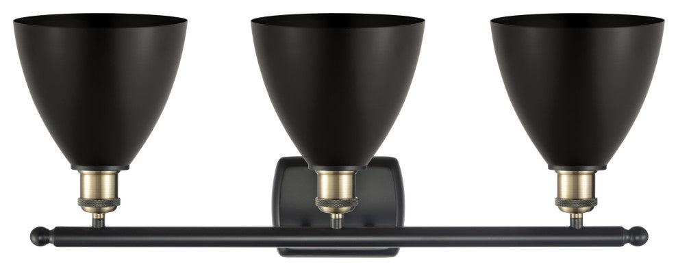 Ballston Dome Bath Vanity Light, Black Antique Brass, Matte Black