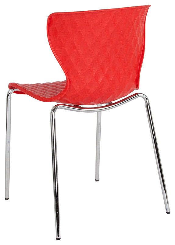 Lowell Contemporary Design Red Plastic Stack Chair