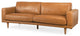 Cedrick 90.6Lx36.6Wx31.5H Tan Leather Sofa