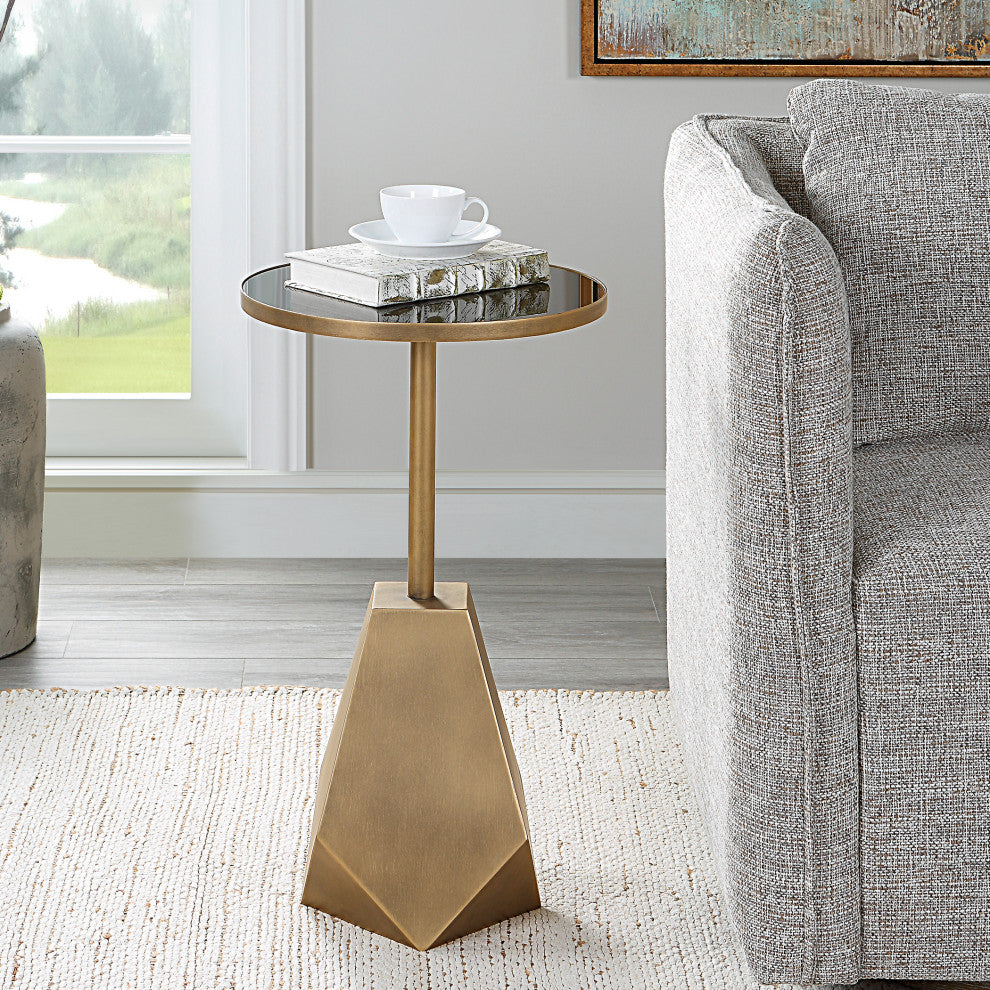 Uttermost 25211 Comet Geometric Bronze Accent Table