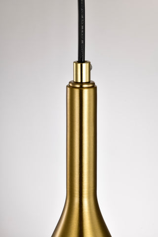 Carson 1-Light Gold Metal Cone Hanging Kitchen Pendant Light