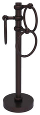 Vanity Top 3 Towel Ring with Twisted Accents, Antique Bronze