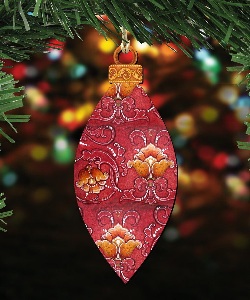 Red Drop-Ornaments, Set of 3