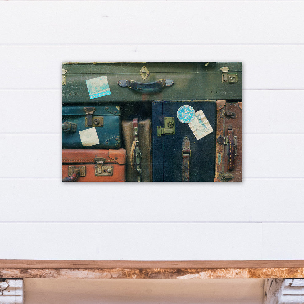 Vintage Suitcases 16x24 Print on Canvas