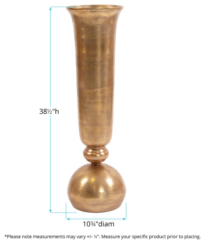 Gold Oversized Trumpet Vase