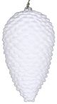 Vickerman Mt195711D 7" White Flocked Pinecone Christmas Ornament, Pack of 2
