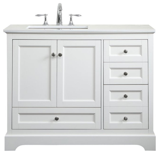Elegant VF15542WH 42"Single Bathroom Vanity, White