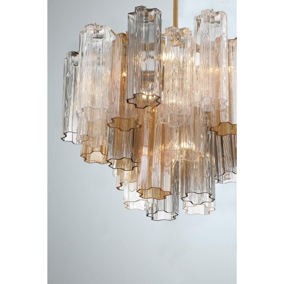 CRYSTORAMA Addis 6 Light Aged Brass Chandelier