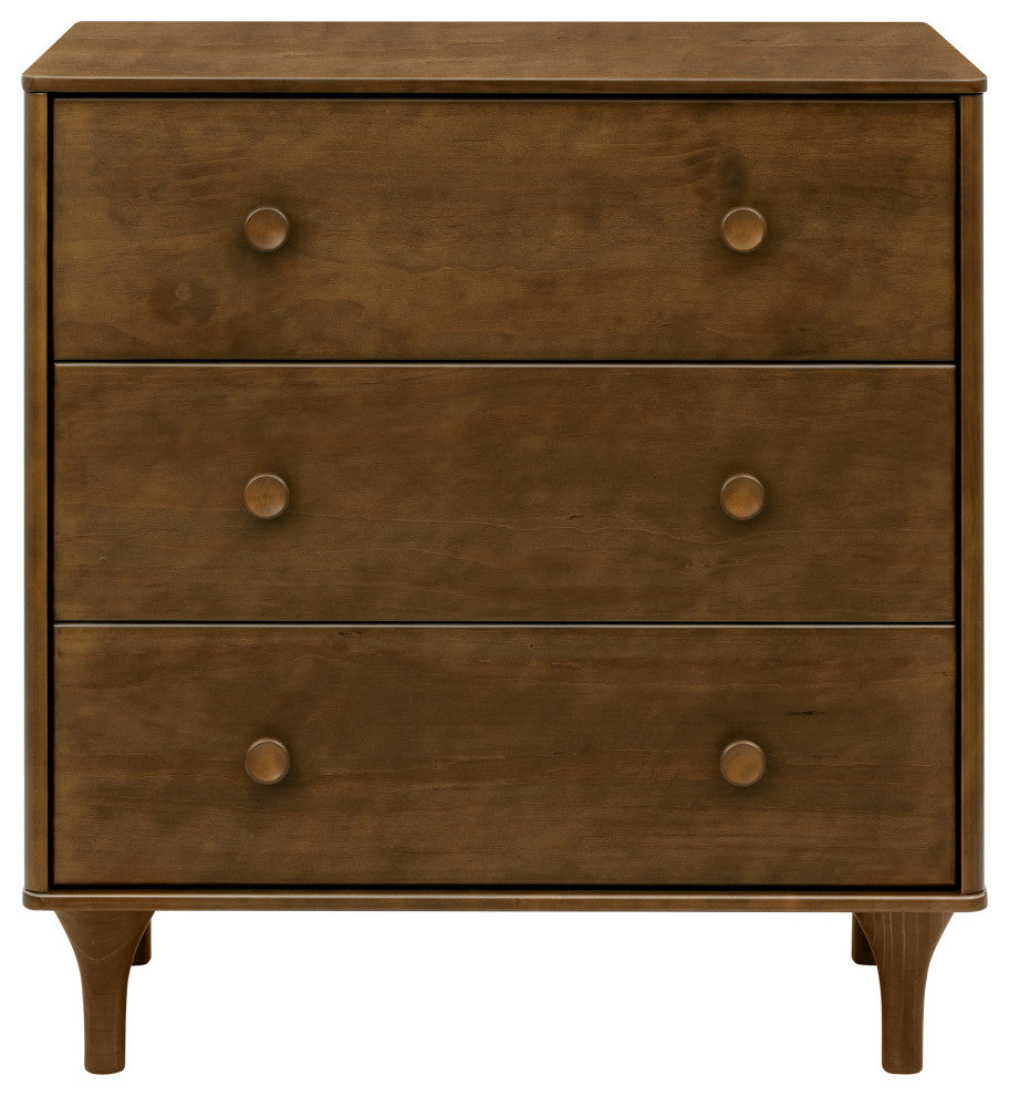 Lolly 3-Drawer Changer Dresser With Removable Changing Tray, Natural Walnut