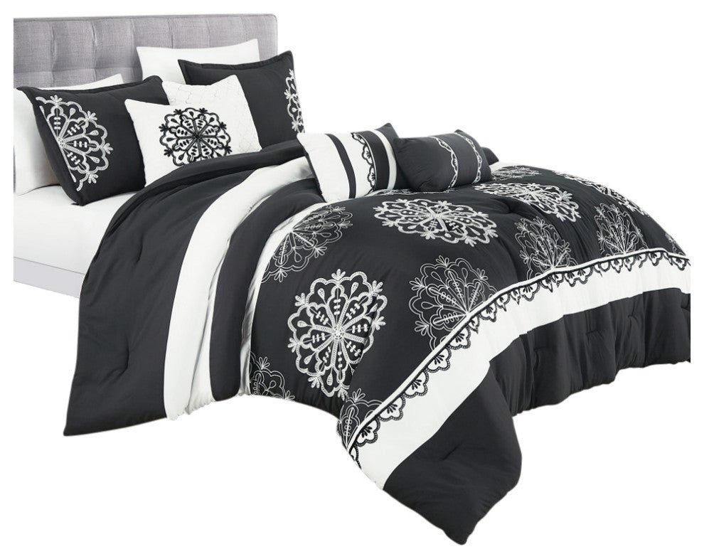 Deborah 7-Piece Comforter Set, Queen