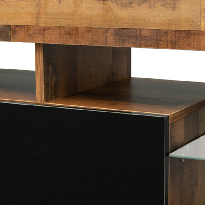 Vintage TV cabinet wood TV benches with black finish