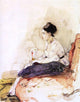 Berthe Morisot On the Sofa, 20"x25" Wall Decal Print