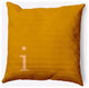 20" x 20" Modern Monogram Indoor/Outdoor Polyester Throw Pillow, Autumn Gold
