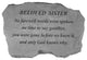 "Beloved Sister- No Farewell Words" Memorial Garden Stone