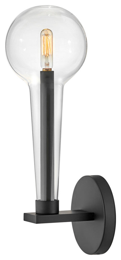 Hinkley Alchemy Medium Single Light Sconce, Black
