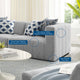 Bartlett Upholstered Fabric Upholstered Fabric 2-Piece Loveseat Light Gray