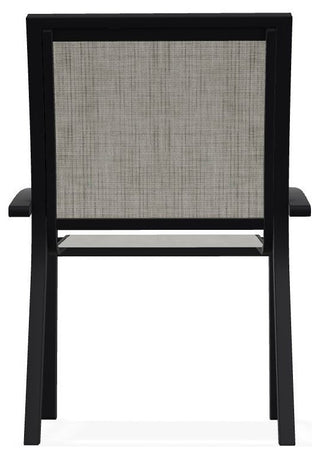 Kendall Sling Stackable Outdoor Dining Chair, Smoke/Black