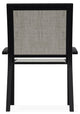 Kendall Sling Stackable Outdoor Dining Chair, Smoke/Black