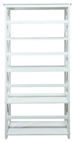 0Montego 5-Shelf Bookcase-White