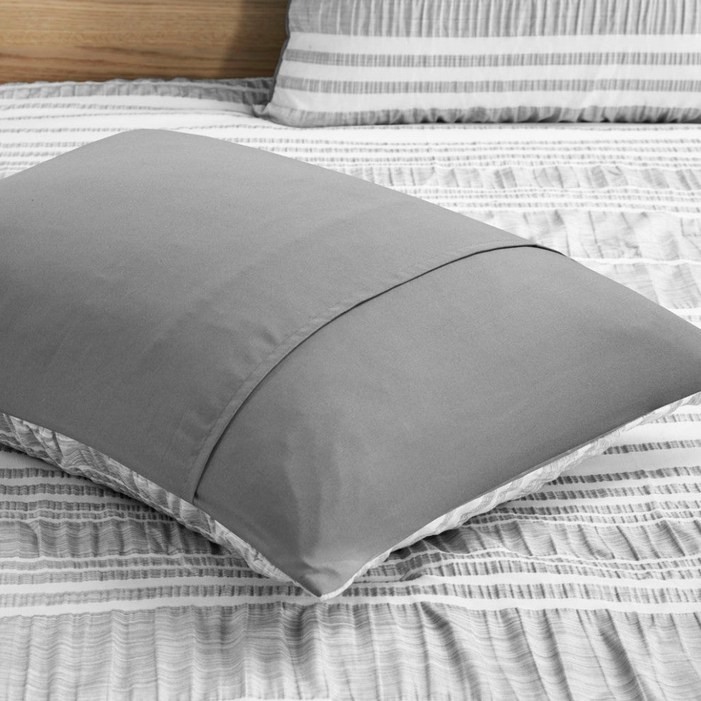 Intelligent Design Lumi Striped Comforter Set, Grey