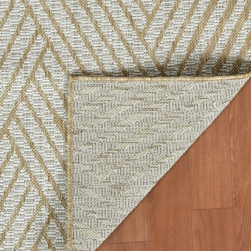 Maryland Abbel Indoor/Outdoor Area Rug, Brown, 8' x 10', Geometric
