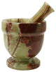 Asclepius Collection Whirl Green Onyx Small Mortar and Pestle Set