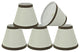 32043-5 Small Hardback Empire Chandelier Clip On Lamp Shade Off White 3"x6"x5"