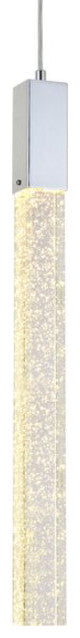 Elegant Lighting 2066D5 Weston 5"W LED Crystal Mini Pendant - Chrome