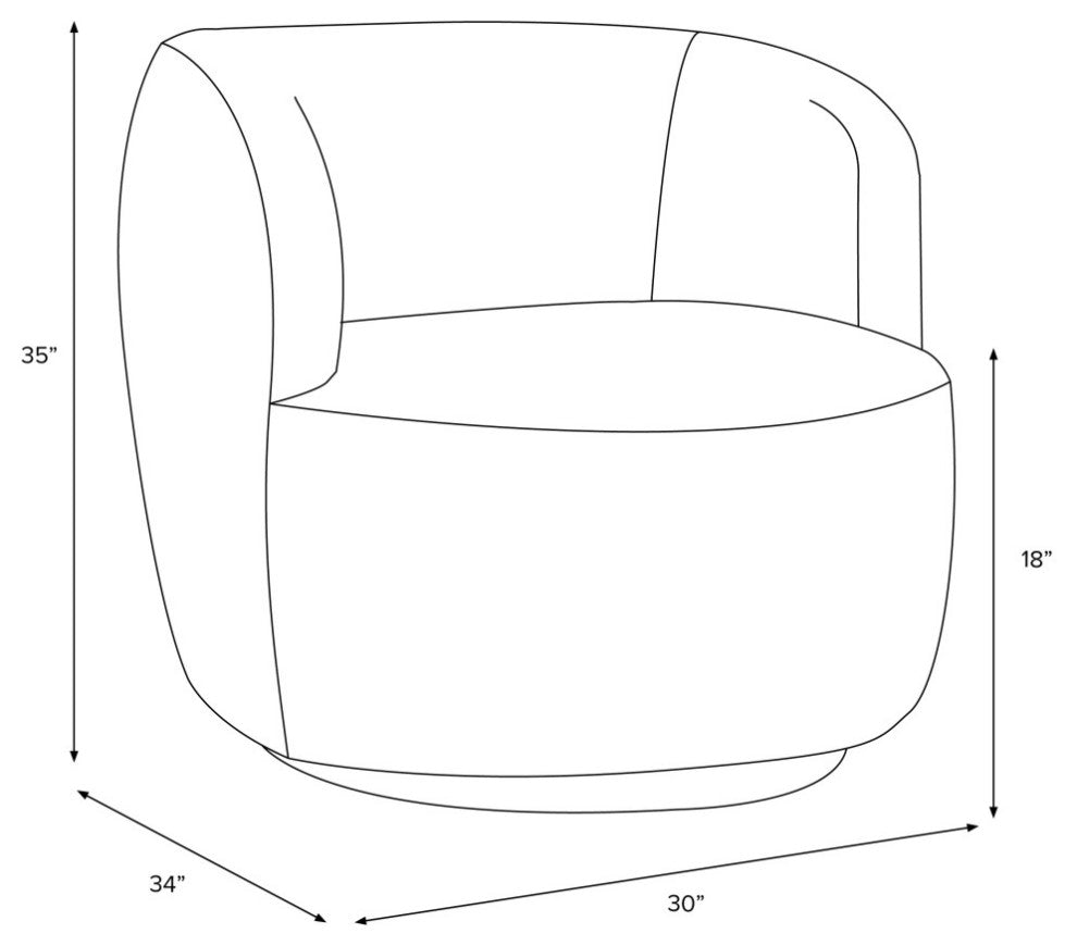 Swivel Chair, Milano Elephant