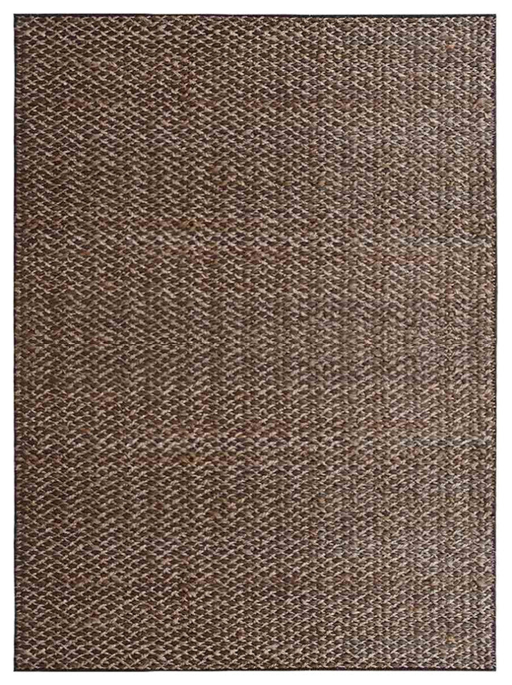 HAND WOVEN JUTE ECO-FRIENDLY AREA RUGS, Light Brown, Contemporary,Outdoor Indoor, [Rectangle] 5'x8'