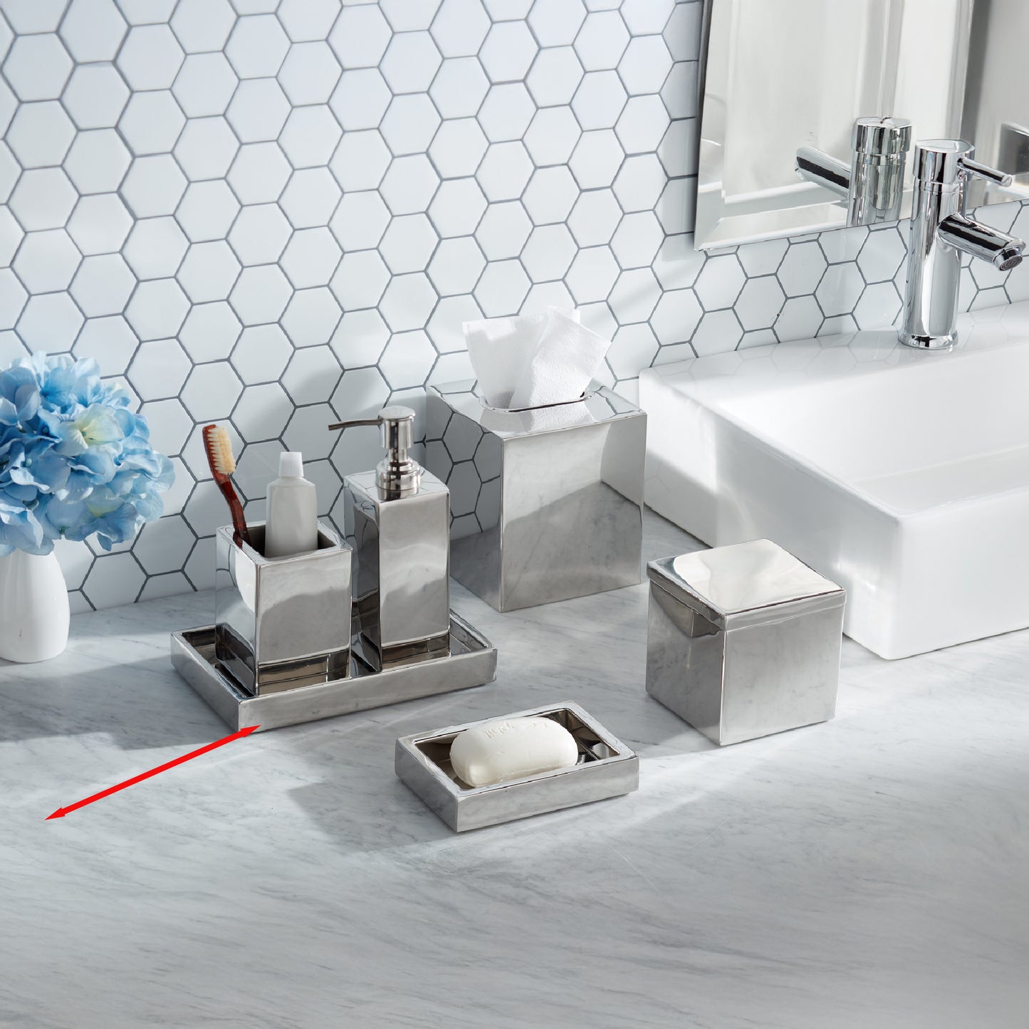 Modern Bath Amenity Tray