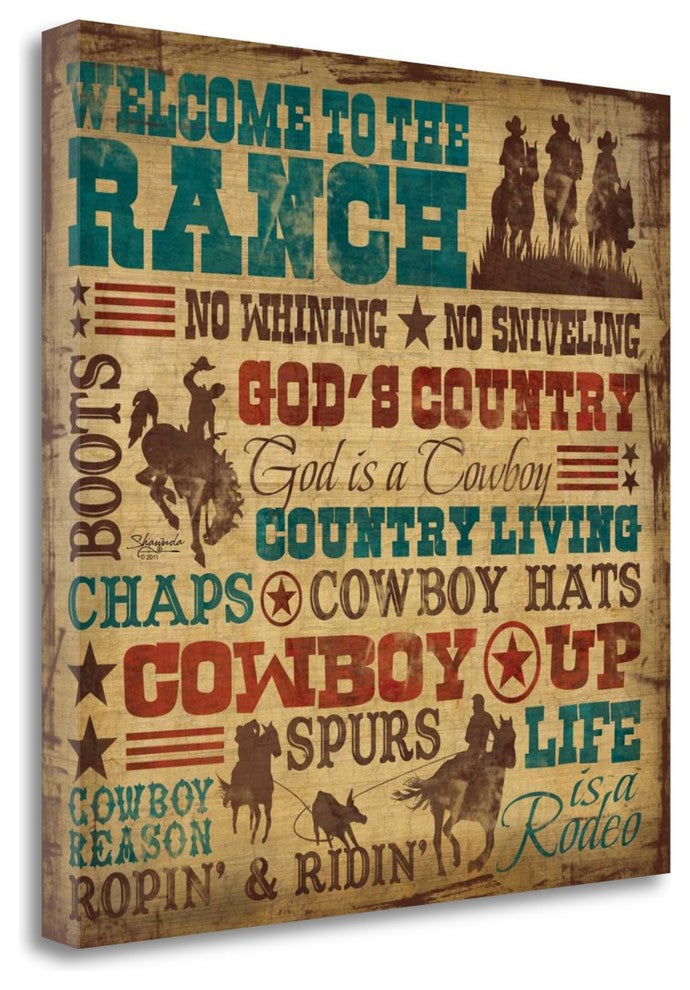 "Welcome To The Ranch" By Shawnda Eva, Giclee Print on Gallery Wrap Canvas