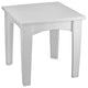 Poly Island End Table, White