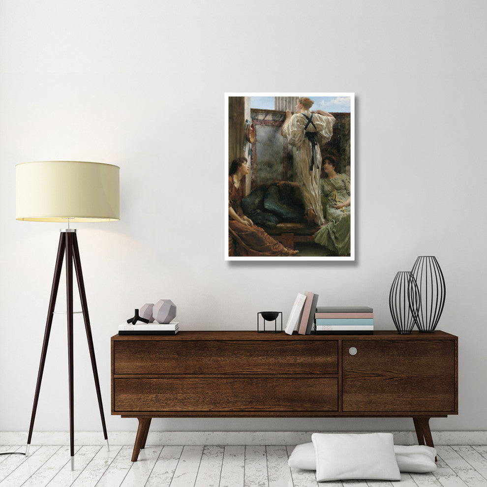 "Who Is It?, 1863" Digital Paper Print by Sir Lawrence Alma-Tadema, 32"x42"