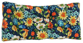 42"X19" Squared Patterned Tufted Loveseat Cushion, Alfinia Fresco Caspian