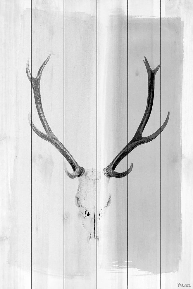 "Head Gear" Painting Print on White Wood, 12"x18"